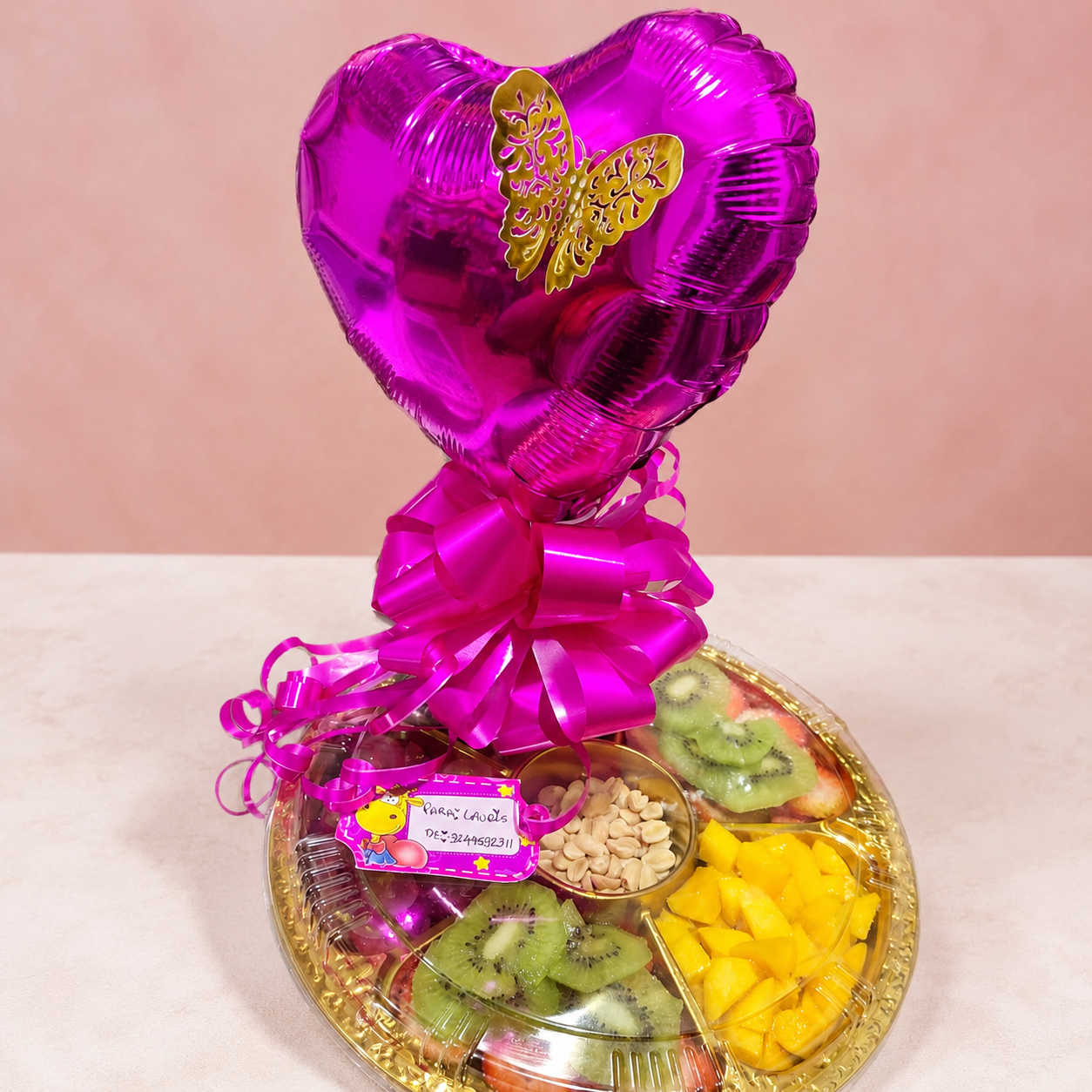 Plato Frutal Corazón Feliz